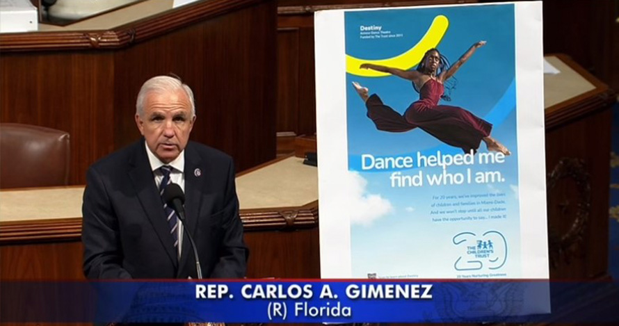 Trust Gets Read Into Congressional Record Thanks to Rep. Carlos Gimenez
