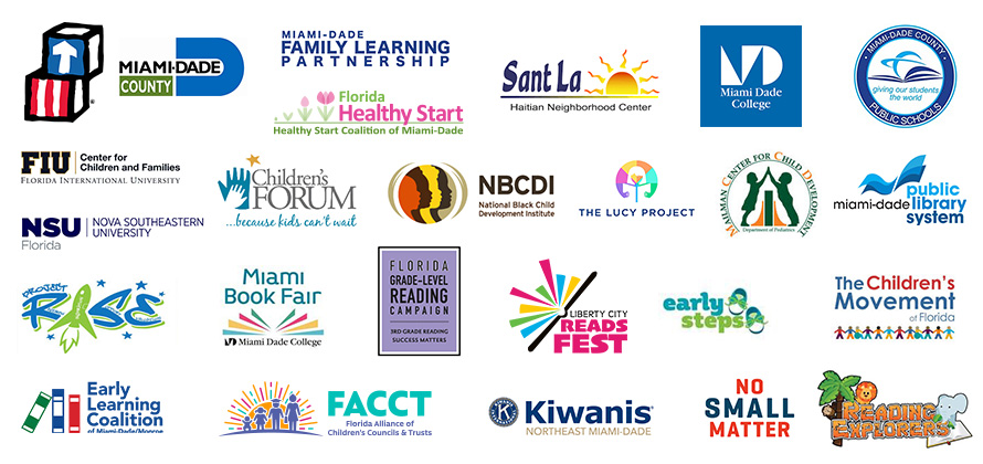 Miami-Dade Grade Level Reading Partner logos^