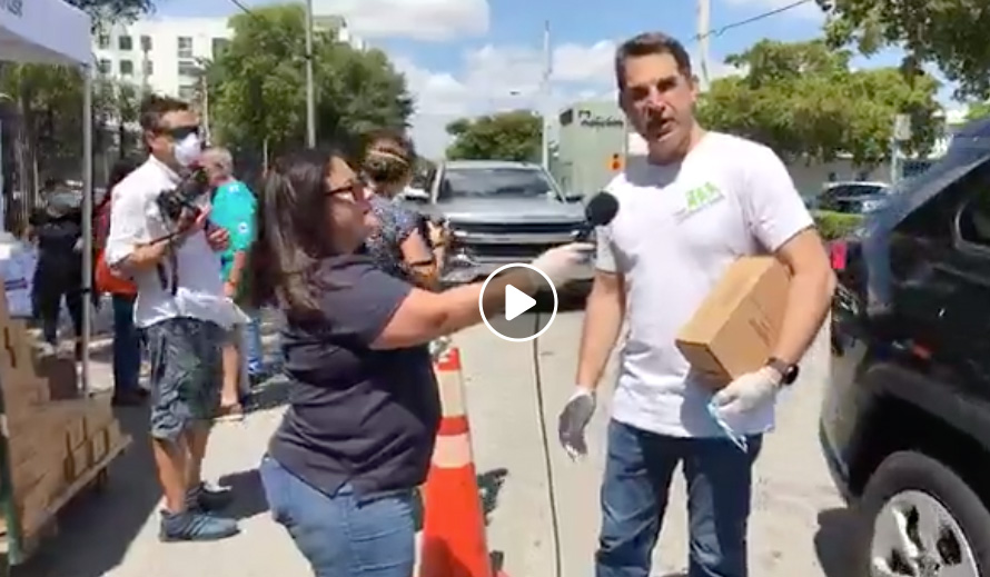 The Children's Trust President and CEO James Haj interviewed while volunteering at a diaper giveaway.