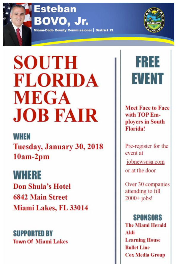 South Florida Mega Job Fair - Meet face to face with employers in South Florida. Pre-register for the event at jobnewsusa.com