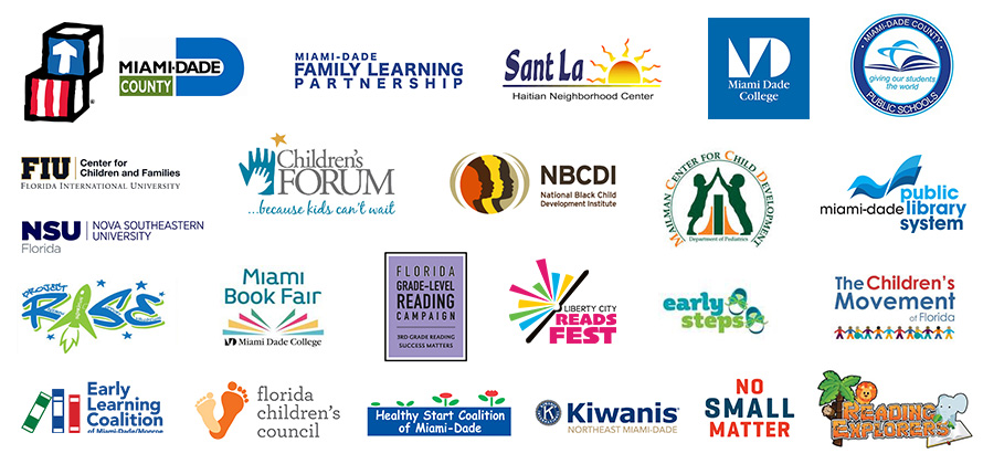 Miami-Dade Grade Level Reading Partner logos
